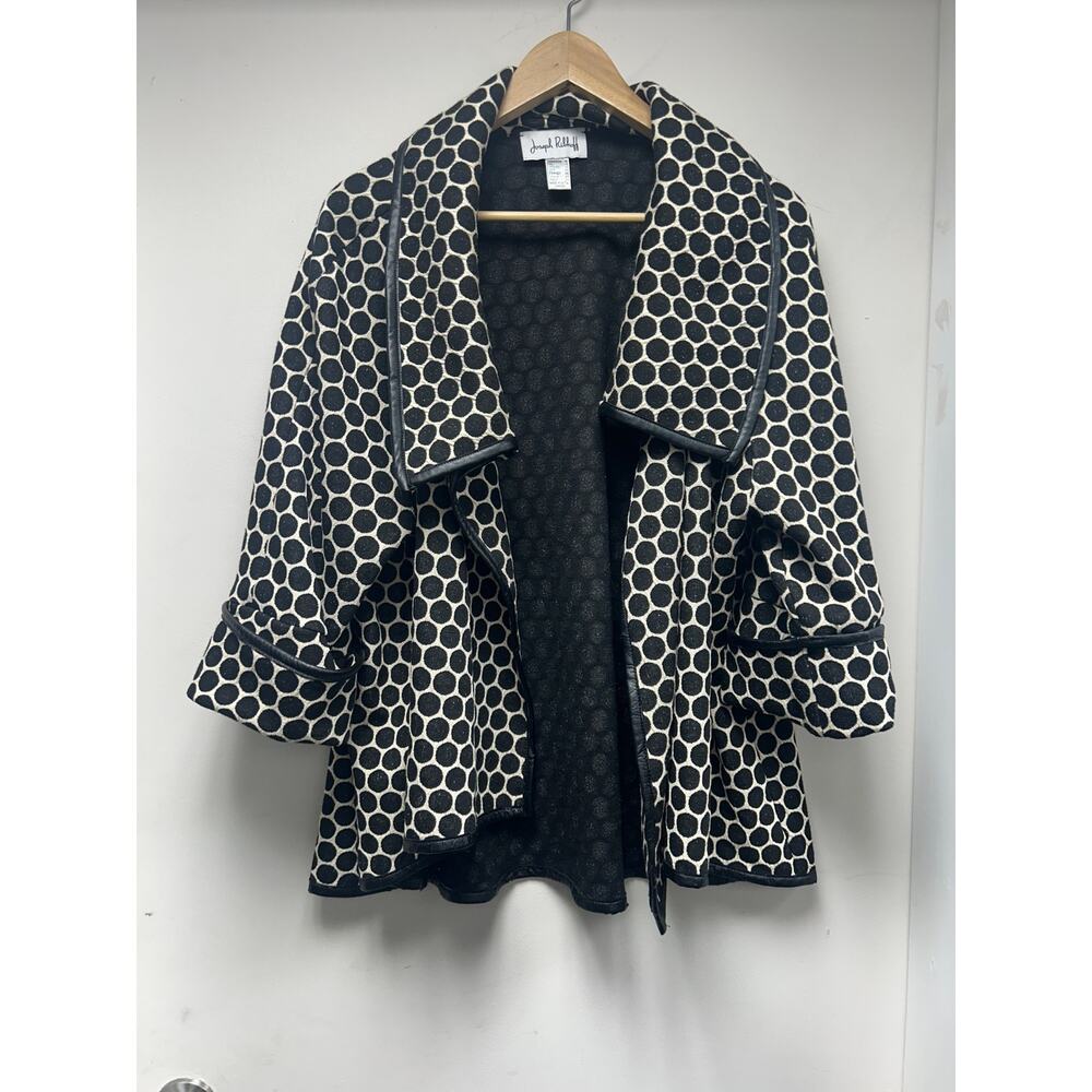 Couture Monochrome Honeycomb Trapeze Swing Jacket Size 16